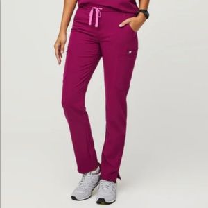 FIGS Limited Edition Dark Magenta Yola Skinny Scrub Pant XS